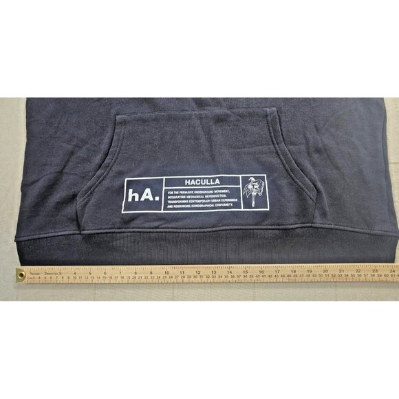 NWOT Haculla Hoodie Unisex 2XL Black Faces Graphic Pullover Streetwear RARE - Picture 8 of 16